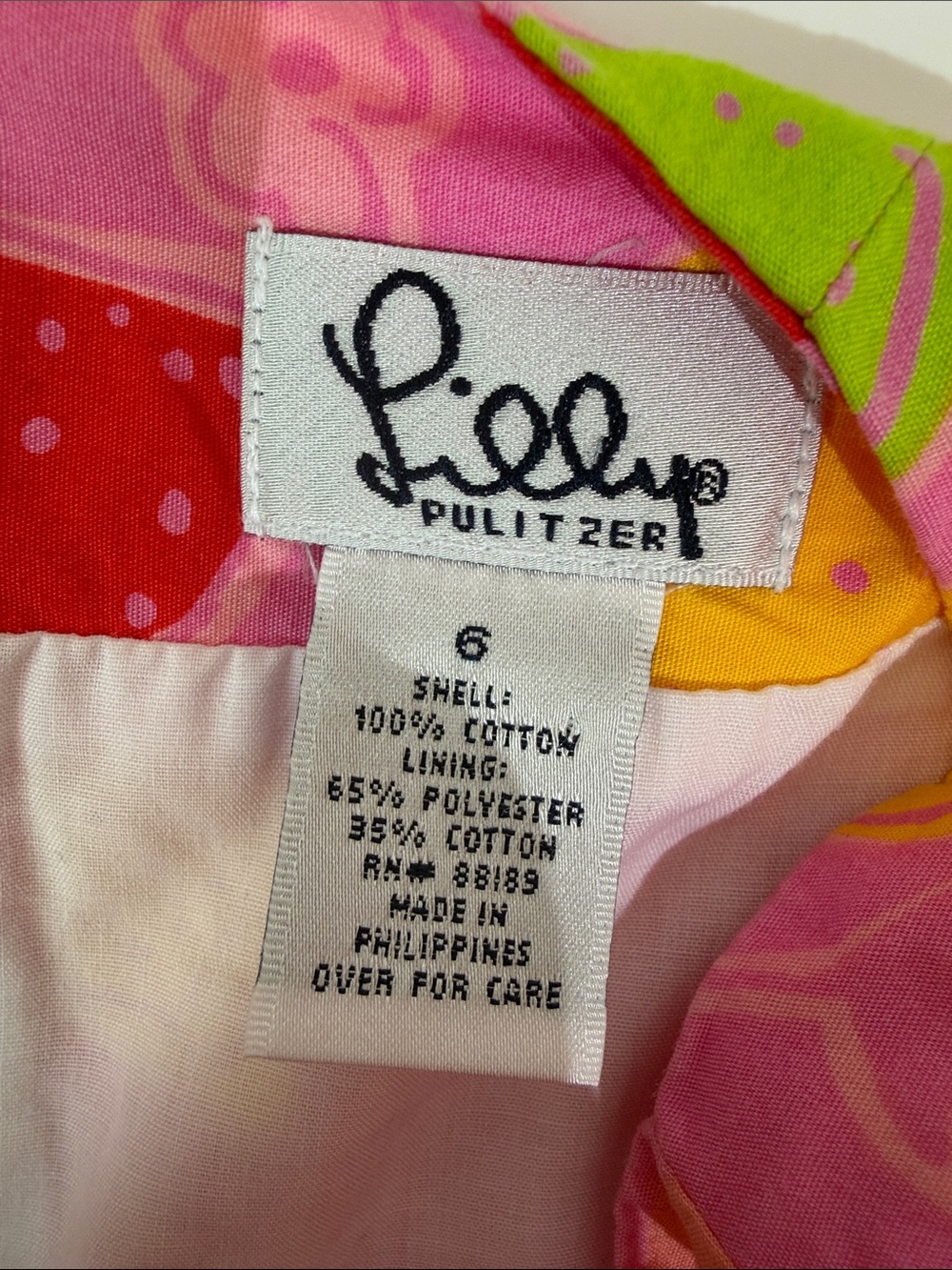 Vintage Lilly Pulitzer Skirt Size 6 Pink Colorful Fruit Print - Picture 7 of 8